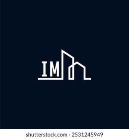 initials a sleek and modern logo showcases abstract architectural shapes, emphasizing creativity and innovation in building design against a dark background