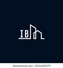initials a sleek and modern logo showcases abstract architectural shapes, emphasizing creativity and innovation in building design against a dark background