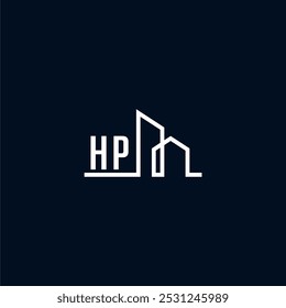 initials a sleek and modern logo showcases abstract architectural shapes, emphasizing creativity and innovation in building design against a dark background