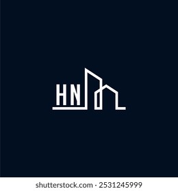 initials a sleek and modern logo showcases abstract architectural shapes, emphasizing creativity and innovation in building design against a dark background