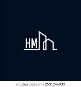 initials a sleek and modern logo showcases abstract architectural shapes, emphasizing creativity and innovation in building design against a dark background