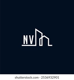 initials a sleek and modern logo showcases abstract architectural shapes, emphasizing creativity and innovation in building design against a dark