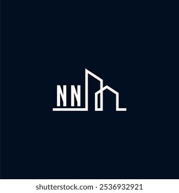 initials a sleek and modern logo showcases abstract architectural shapes, emphasizing creativity and innovation in building design against a dark