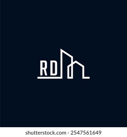 initials a sleek and modern logo showcases abstract architectural shapes, emphasizing creativity and innovation in building design against a dark