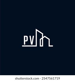 initials a sleek and modern logo showcases abstract architectural shapes, emphasizing creativity and innovation in building design against a dark