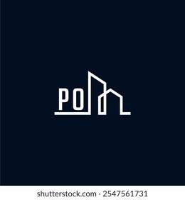 initials a sleek and modern logo showcases abstract architectural shapes, emphasizing creativity and innovation in building design against a dark