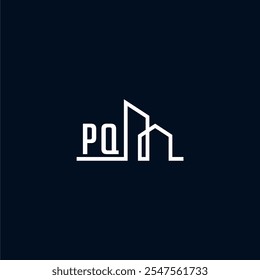 initials a sleek and modern logo showcases abstract architectural shapes, emphasizing creativity and innovation in building design against a dark