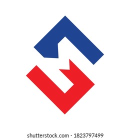 initials SM logo design for business