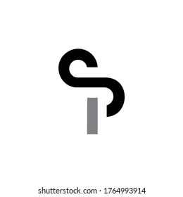 initials SP vector minimalist creative logo