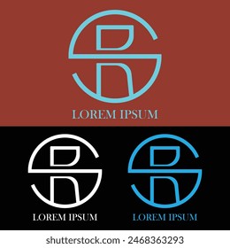 Initials SR letters logo design vector images. SR logo design template icon. RS logo design best company identity. RS logo design vector illustration