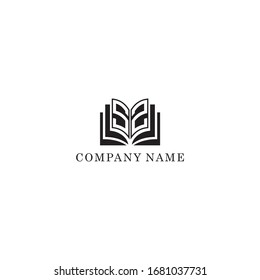 Initials SS Logo Design Shaped Book 