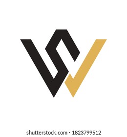 initials SW logo design for business