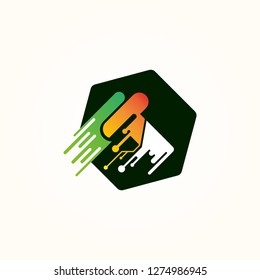Initials T letter, Circuit icon template, vector logo technology for business corporate, elements, illustrations