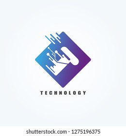 Initials T letter, Circuit icon template, vector logo technology for business corporate, elements, illustrations