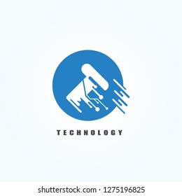 Initials T letter, Circuit icon template, vector logo technology for business corporate, elements, illustrations
