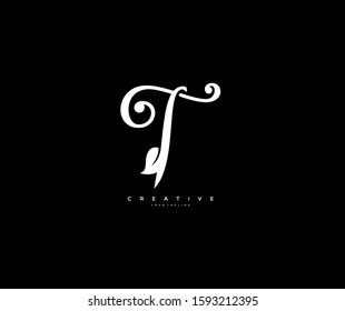 Initials T Logo Creative Monogram Sign Vector
