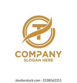 Iniciales T diseño de logotipo. Logotipo inicial de la letra.