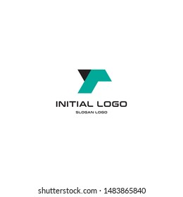 initials t logo design template, vector