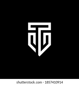 el logotipo de T en un fondo negro limpio
