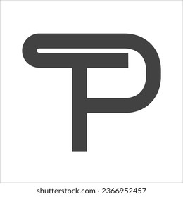 Iniciales t y p, para diseño de logotipo e icono