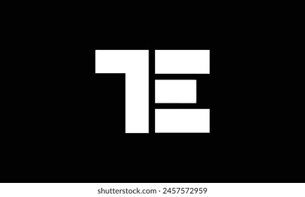 Initials TE logo design. Initial Letter Logo.