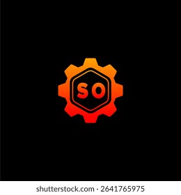 SO Initials Tech Logo Vector Art Icons and Graphics