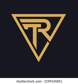 Logo textual de las letras tr. Vector TR. 