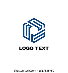 las iniciales tres logotipo de diseño G forma un hexágono
