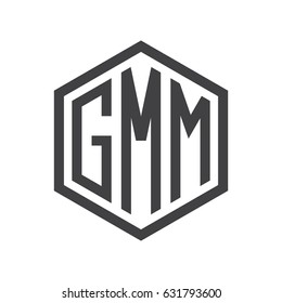 The initials of three letters with hexagon shapes
