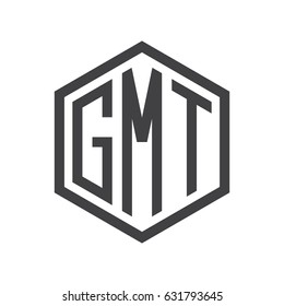 The initials of three letters with hexagon shapes