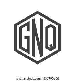 The initials of three letters with hexagon shapes