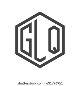 The initials of three letters with hexagon shapes