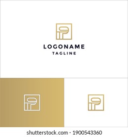 initials tp abstract logo vector icon illustration