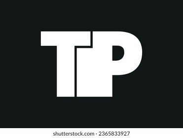 Vector de logotipo minimalista de la línea TP inicial. Identidad del logotipo del monograma de la línea abstracta TP para promoción de marca