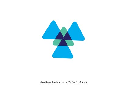 initials triangle geometric polygonal for company logo Pro Vector