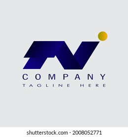 Initials TV Logo Creative Sign Template Vector