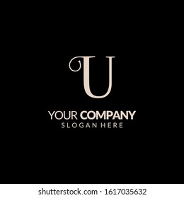 Initials U Logo Creative Template Sign Vector