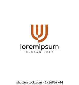 the initials U logo is simple and elegant