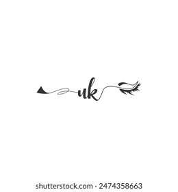 Initials UK calligraphy lettering beauty symbol