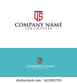 The initials US font logo design template with a modern and contemporary style using illustration EPS 10.
