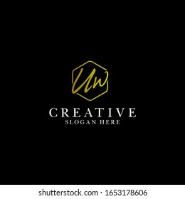Initials Uw Logo Creative Template Sign Vector