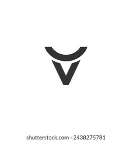 initials V and D logo design