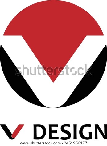 Initials V letters logo design. V logo template vector red and black color best company icon design. VO iconic brand logo design. OV monogram logo design