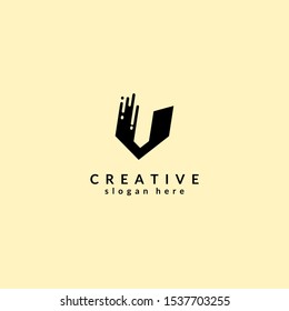 Initials V Logo Creative Template Sign Vector