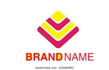 Plantilla de diseño de logotipo de Iniciales v. letra roja amarilla duplicada v