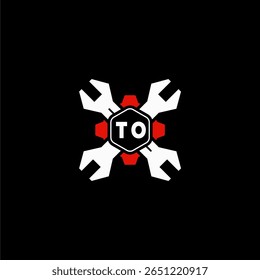 TO Initiales Vektor Stok Otomotif Logo Design