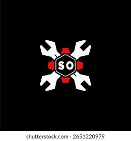 SO Iniciais Vektor Stok Otomotif Logo Design