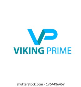 Initials Vp Logo In Blue.