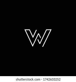 The initials W logo is simple and modern8868