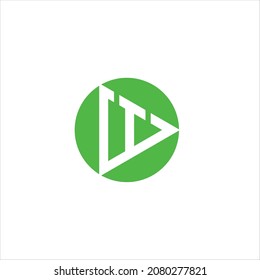 initials w logo vector template play